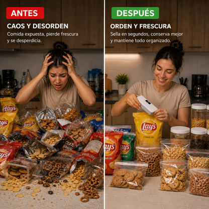 Selladora de bolsas portátil 2 en 1